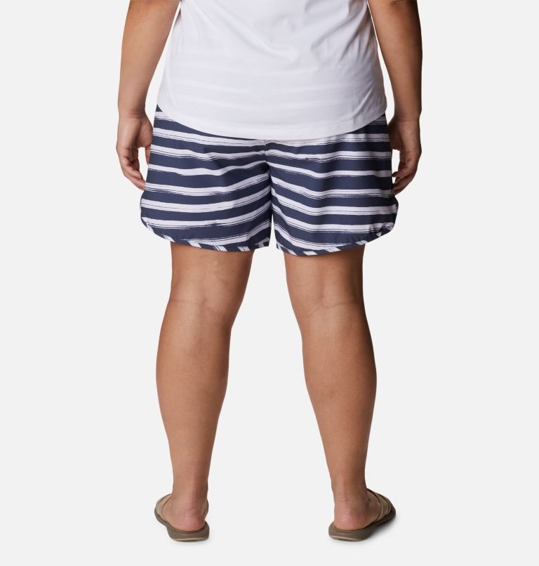 Women's Columbia Bogata Bay Stretch Printed Shorts Stripe | Plus Size CA-Q34L6